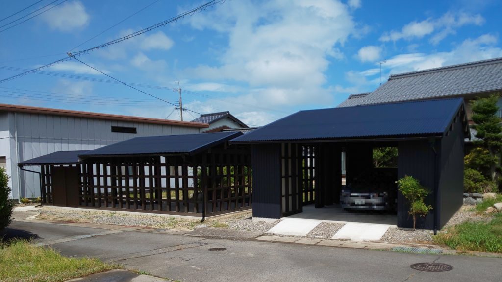 木造車庫・倉庫が完成しました