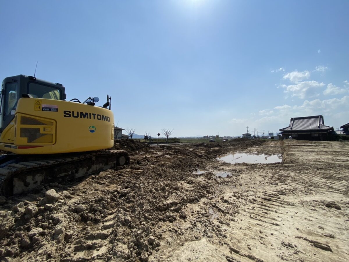 加茂町宅地造成工事　工事状況