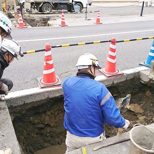 施工現場の様子の写真