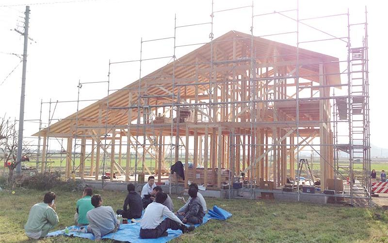 施工現場の様子の写真